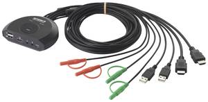 SpeaKa Professional SP-KVM-210 2 ports KVM changeover switch HDMI Keyboard 4096 x 2160 Pixel