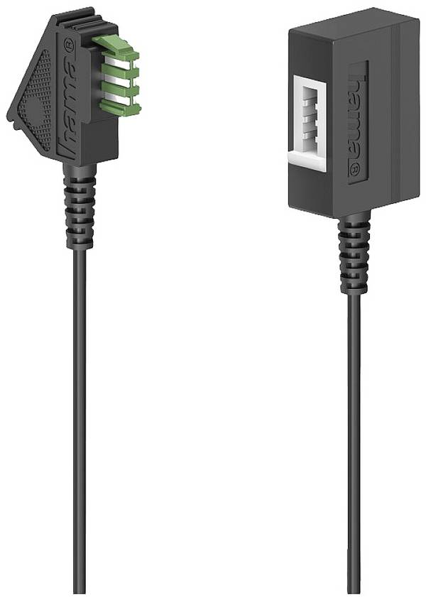 Hama Phone Cable [1x TAE-Uplug - 1x TAE-U socket] 6 m Black
