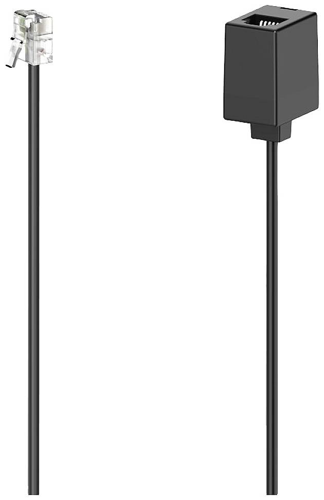 Hama Phone Cable extension [1x RJ11 plug 1x RJ11 socket] 6 m Black