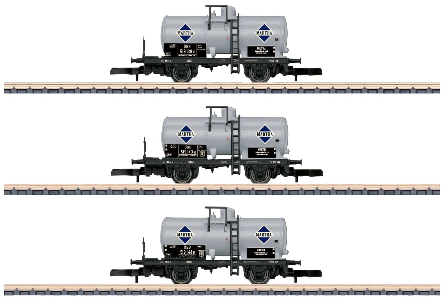 Märklin 82320 Z 3er-Set Tank wagon Martha of Austrian Federal Railways-0