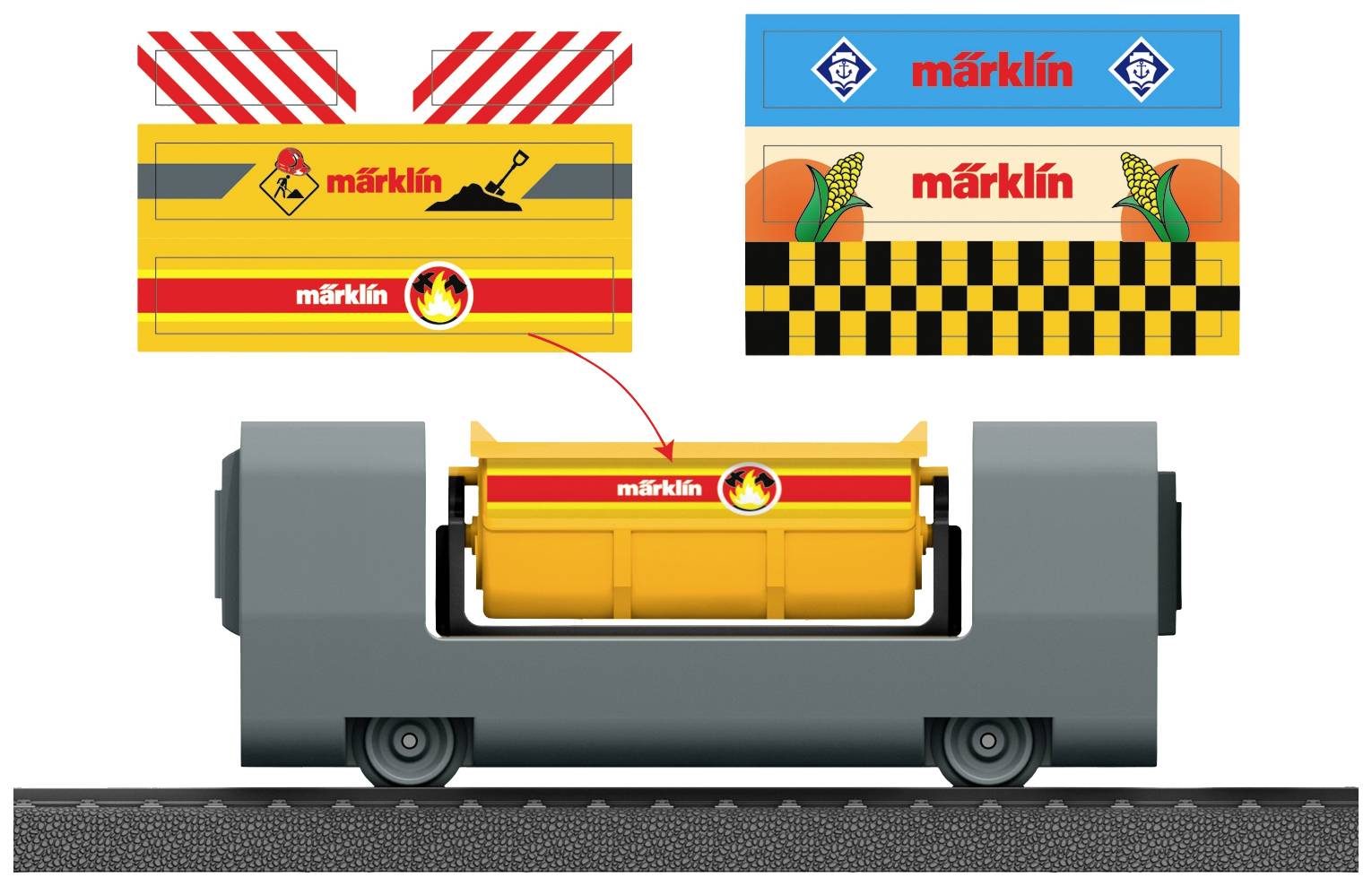 Image of Maerklin World 44141 H0 my world - tipping wagon with sticker