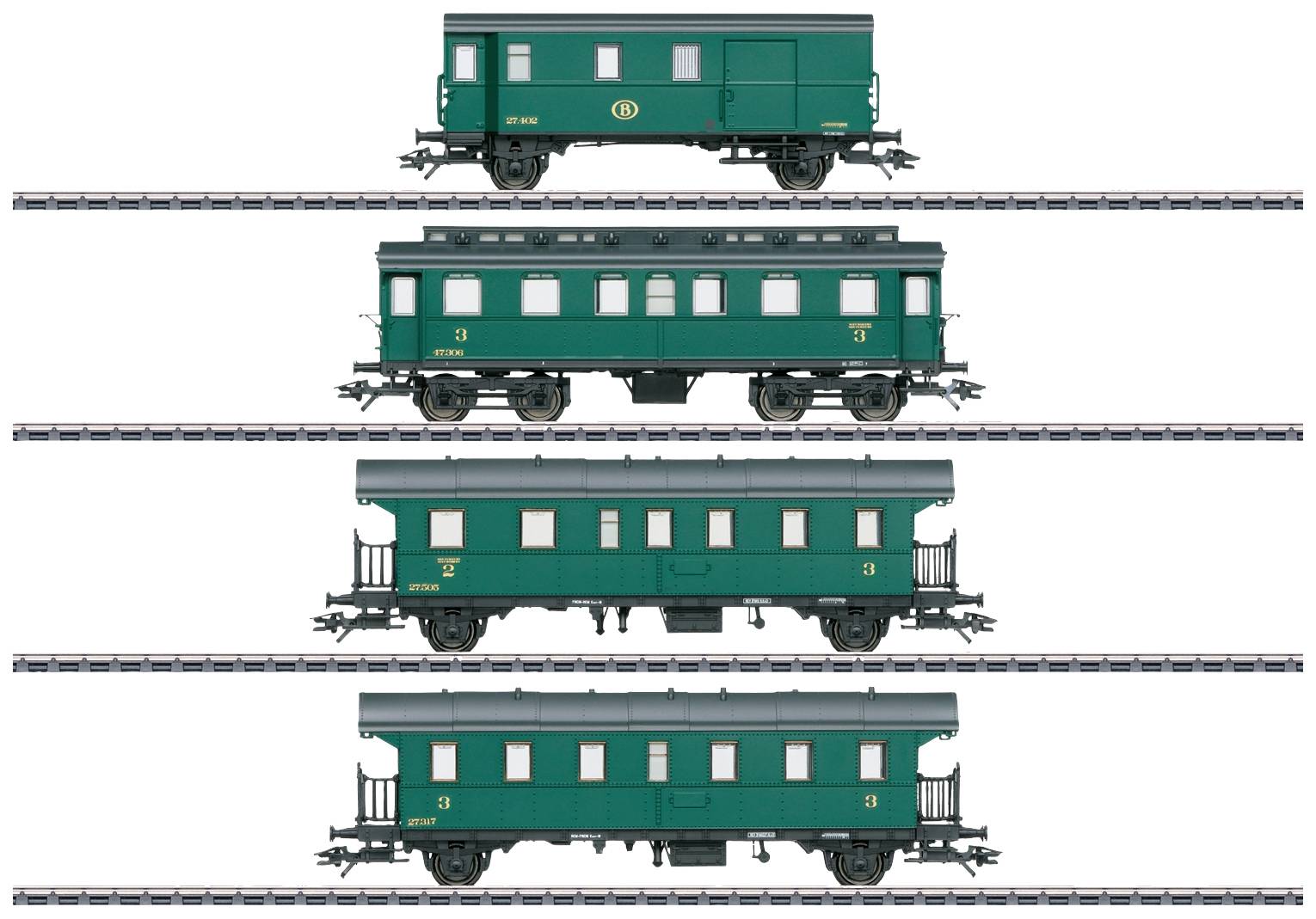 Literatuur Mediaan niets Märklin 43054 H0 set of 4 passenger coaches of SNCB | Conrad.com