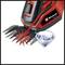 A red Einhell garden tool with blades is shown next to a drawn diamond.