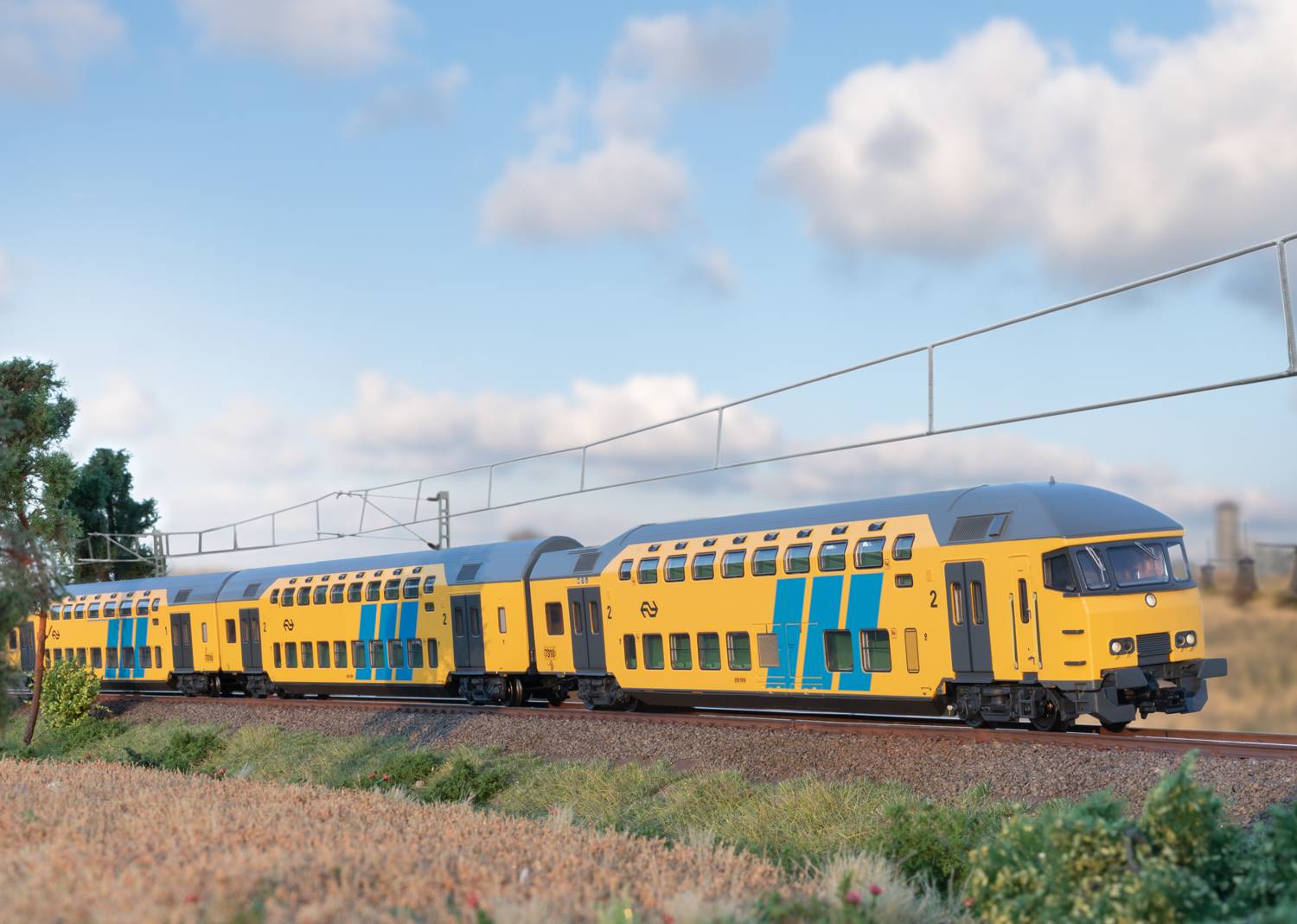 TRIX H0 23279 H0 double-decker control wagon of NS Type DDM2/3-BVK, 2nd class-1