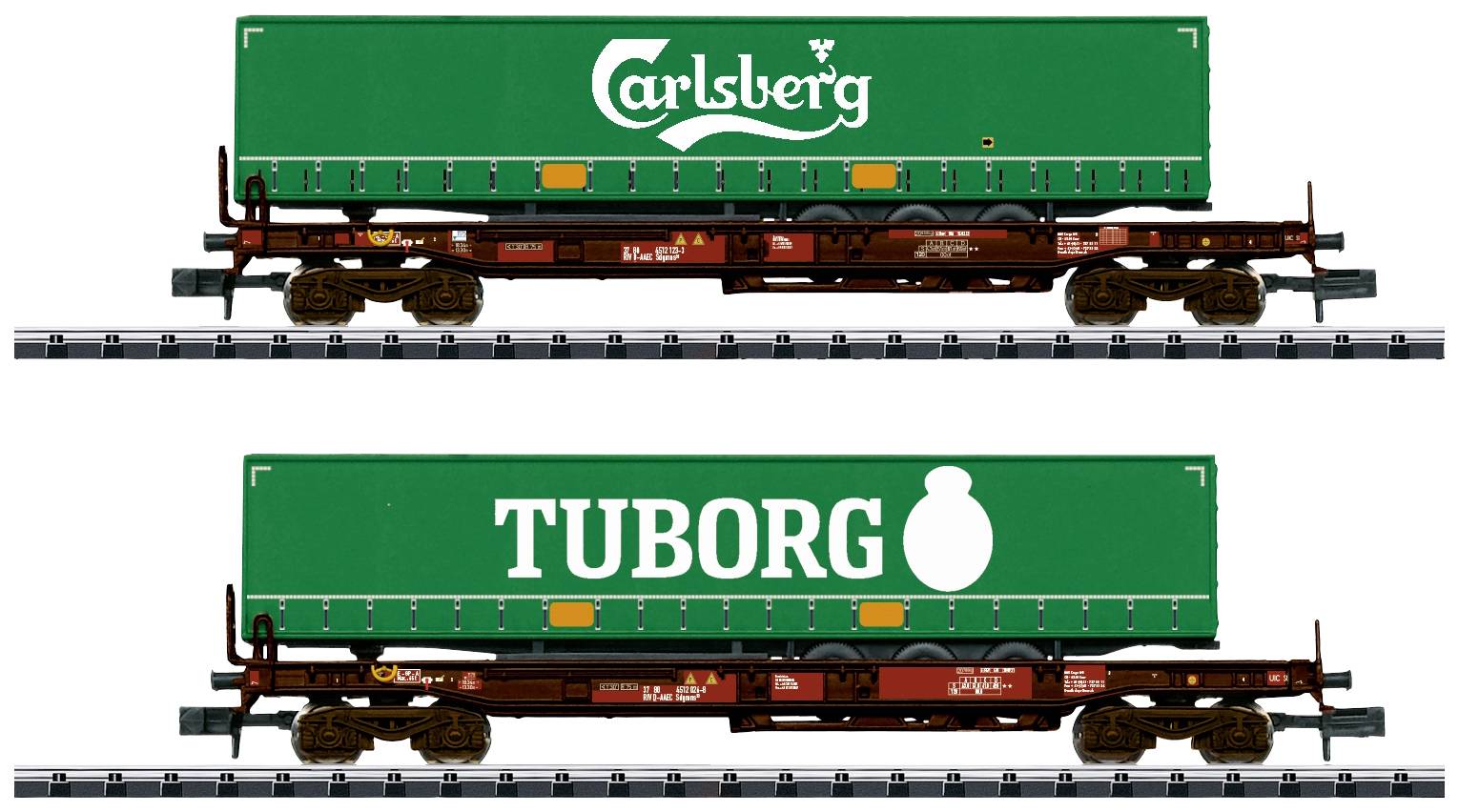 MiniTrix 18718 N 2er set Pocket wagon beer transport of AAE Cargo-0