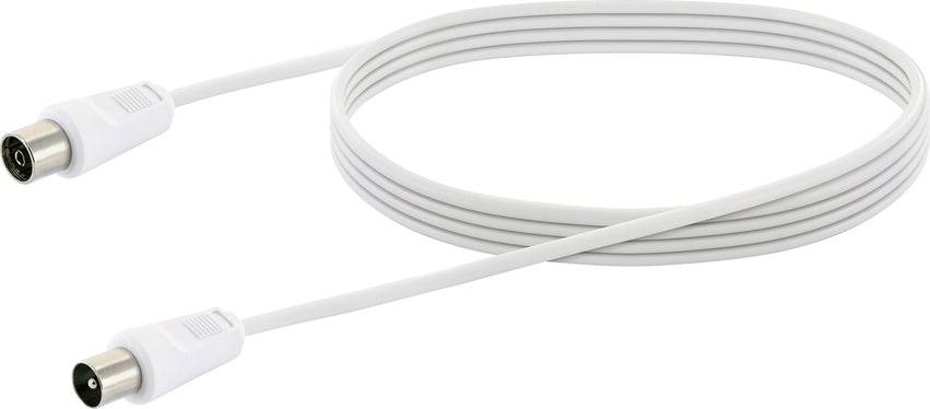 Schwaiger Antennas, SAT Cable [1x IEC plug - 1x IEC socket] 3.0 m White-0