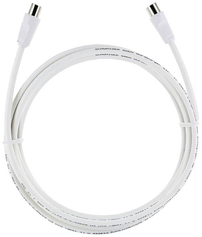Schwaiger Antennas, SAT Cable [1x IEC plug - 1x IEC socket] 3.0 m White-2