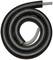 Black, spiral-coiled insulating sleeve with protruding grey tube, on a white background.