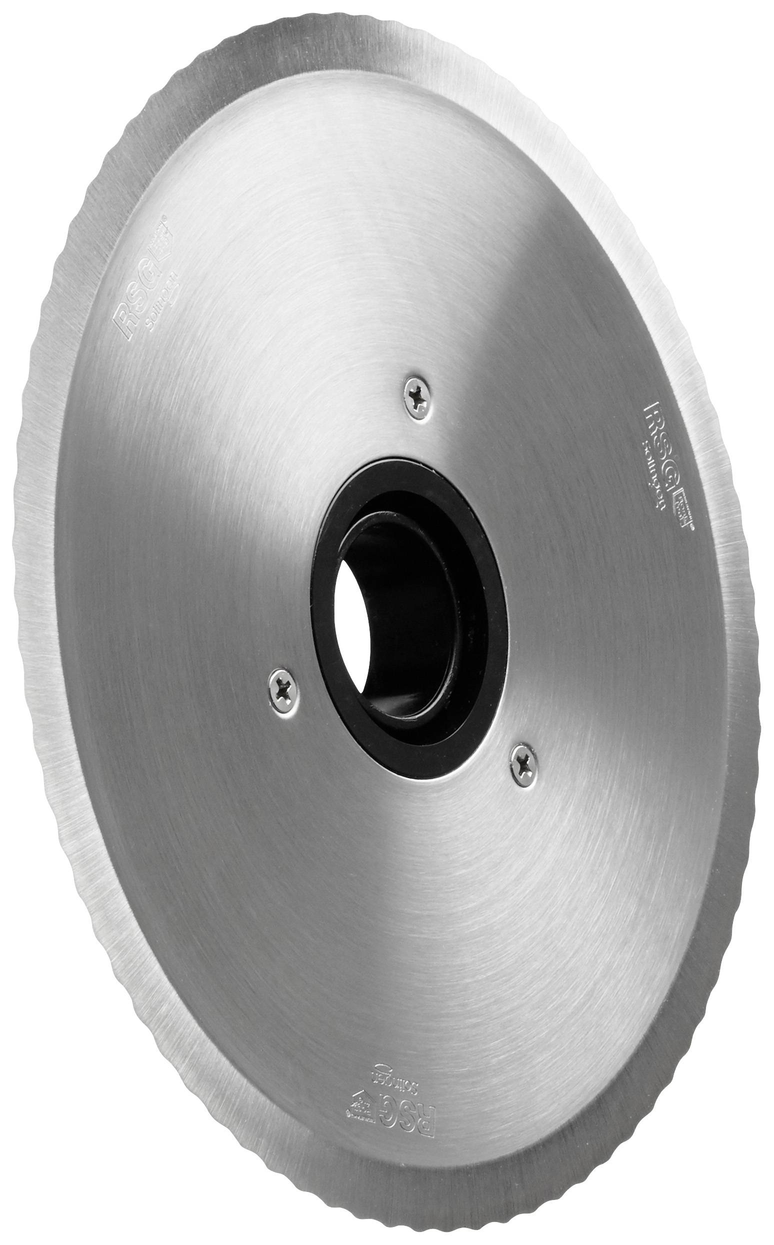 Steel circular saw blade with serrated edge, suitable for precise cutting in metal.
