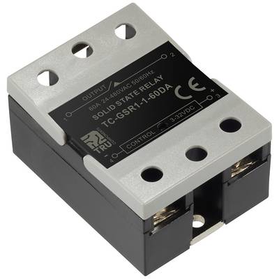 Solid-State Relay TC-G5R1-1-60D4, 60A/24-480VAC, 3-32VDC Control, suitable for applications with varying load current, CE-certified.