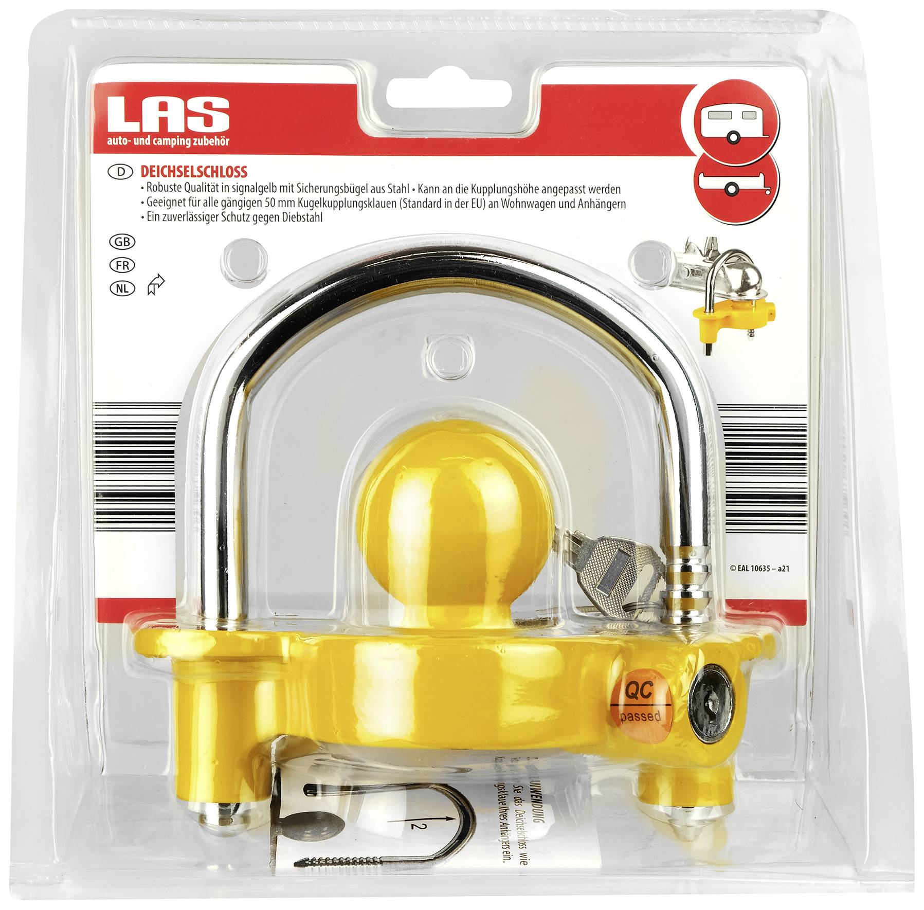 LAS Trailer theft protection tongue lock