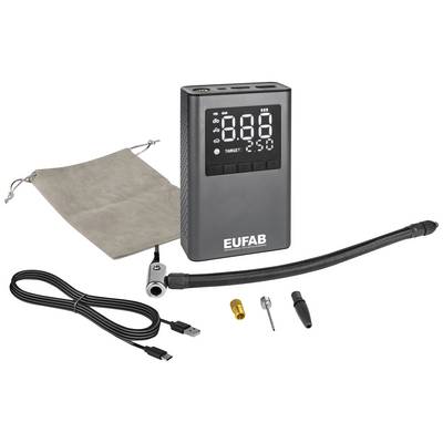 Eufab 21083 Compressor 8 bar incl. inspection light, Storage box/bag, Digital display-0