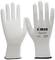 Two white work gloves by Cimco, model 'Skinny Soft White', with CE marking and size 10.