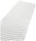 A rectangular, white non-woven material with a perforated structure, arranged in uniform rows, on a white background.