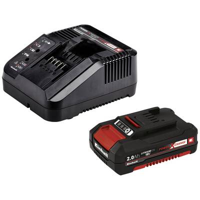 Charger and Lithium-ion Battery by Einhell with Power X-Change Technology, compatible with 18V, 2.0 Ah.