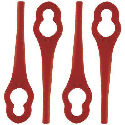 Red replacement blades for robotic lawnmowers, suitable for safe and efficient lawn maintenance.