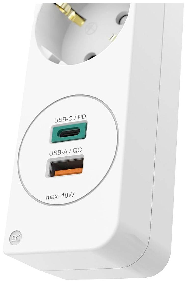 Hama 00133757 Power strip (+ switch) White PG connector 1 pc(s