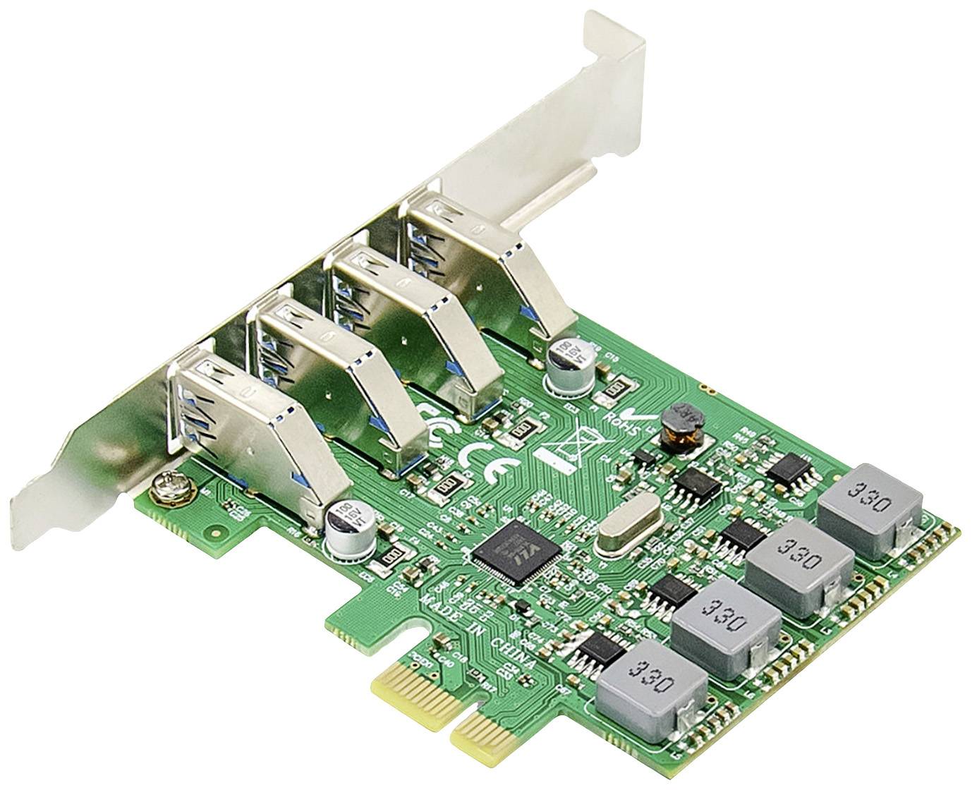 Digitus DS-30226 4 ports PCI Express card USB, USB A (USB 1.1), USB A (USB 2.0), USB A (USB 3.0), USB type A PCIe