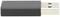 A black USB stick with a silver connector lies horizontally.