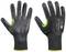 Two black work gloves with green reinforcements on the thumbs. Inscription 'CoreShield A4 D'. Suitable for tradespeople.