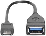USB Type-C Adapter Cable, OTG, Type-C - A St/BU, 0.15m, 3A, 5GB, 3.0 Version, sw