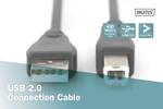USB 2.0 connection cable, Type A - B St/St, 3.0m, USB 2.0 compliant,