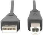 USB 2.0 connection cable, Type A - B St/St, 3.0m, USB 2.0 compliant,