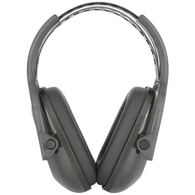 Black ear defenders with padded ear cups and an adjustable headband, suitable for reducing noise exposure.