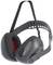 Black ear defenders with an adjustable headband, suitable for noise protection in industrial environments.