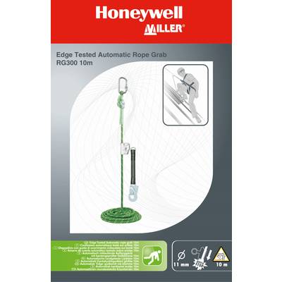 A Honeywell automatic rope grab protection for working at height, RG300 model with 10 m rope. Ideal for fall protection.