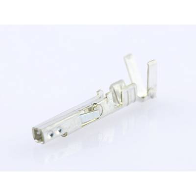 Metallic electrical contact or connector clip on a white background, potentially part of a larger electrical component.