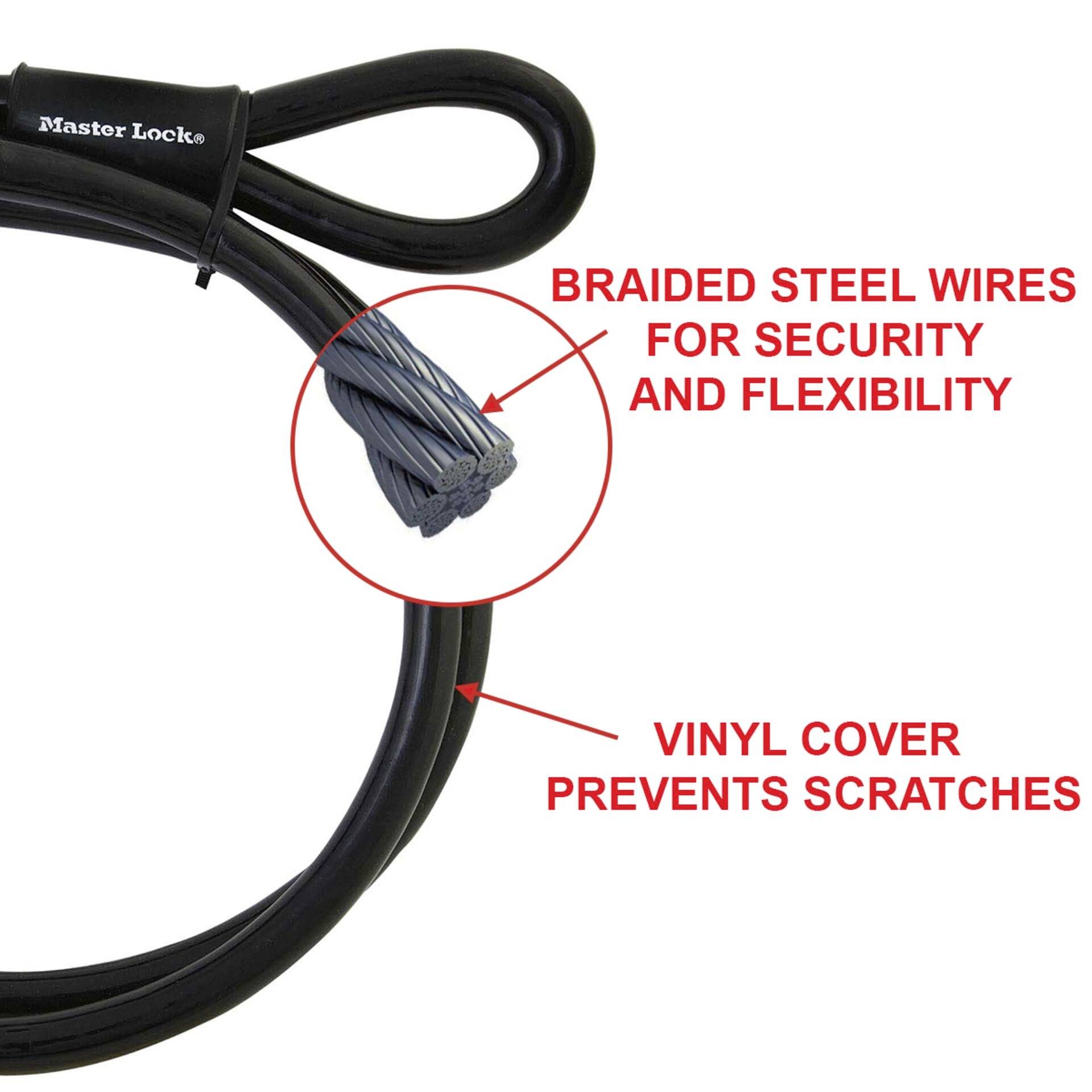 Master Lock 49EURD Steel cable lock Black-3