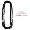 'Master Lock' chain lock with 90 cm length and 0.8 cm diameter. Black chain with combination lock.