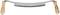 Draw knife with wooden handles, also known as a drawknife, used for removing material, particularly in woodworking.