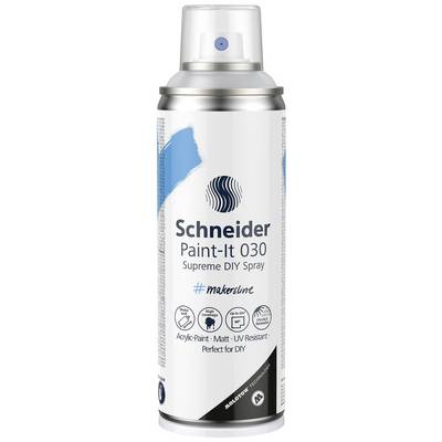 Schneider Paint-It 030 spray can with blue stripe. Labelled 'Supreme DIY Spray'. Suitable for DIY projects.