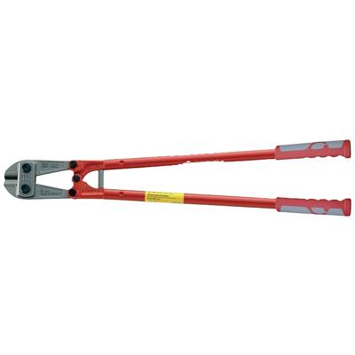 Bolt cutters with red handles, suitable for cutting through thick metal bolts or locks.