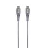 Skross USB cable USB 2.0 USB-C® plug, USB-C® plug 2.00 m Spaceship grey Round, Flexible, Fabric sleeve SKCA0018C-C200CN