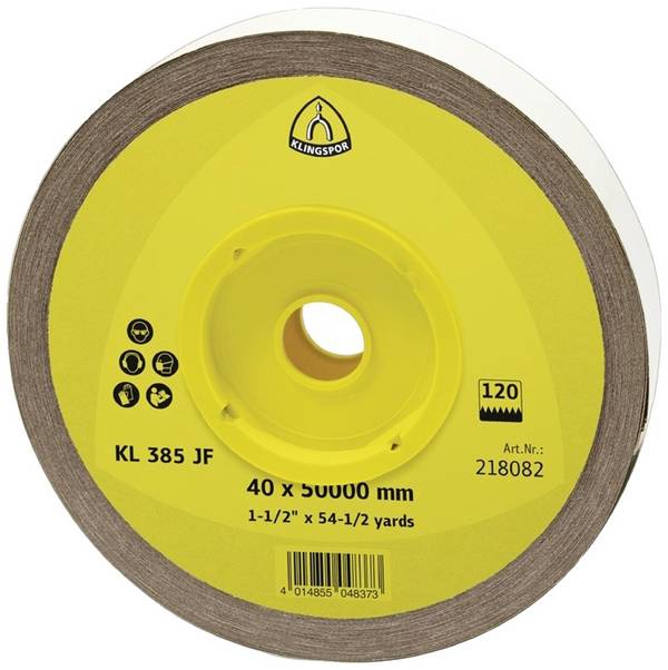 Klingspor KL 385 JF 228365 Sandpaper roll Grit size 120 (L x W) 50 m x 115 mm 1 pc(s)