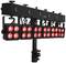 LED light bar with multiple red spotlights in a black housing, suitable for stage or event lighting.