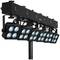 Spotlight system on a stand with multiple blue LED lights, suitable for stage lighting.