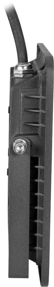 Black electronic device in side profile with cable at the top. Contains heat sinks for temperature control.