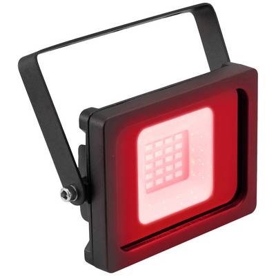 A rectangular LED spotlight with red light and a black frame, suitable for lighting or decoration.