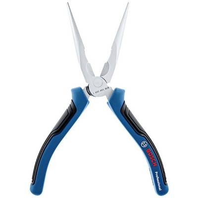A pointed pliers with blue and black handles, suitable for precise gripping and cutting in professional applications.