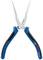 A pointed pliers with blue and black handles, suitable for precise gripping and cutting in professional applications.