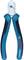 A blue wire-cutting pliers with a silver cutting head and the inscription 'BOSCH Professional' on the handle.