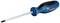 Bosch Professional screwdriver, Phillips head, blue handle with black rubber grip, metal tip. Suitable for precision work.