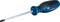Screwdriver with a black handle and blue trim, brand name 'Bosch Professional', metal shaft with a Torx head at the end.