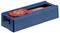 A blue toolbox with a red device inside. It could be a tool or accessory for technical work.