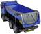 Blue toy refuse collection vehicle, realistic in its details and manoeuvrability.