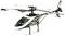 A remote-controlled helicopter model with black and white design, central theme: toy technology and model aviation.